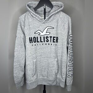 Hollister Light Gray Men's Hoodie Size Large